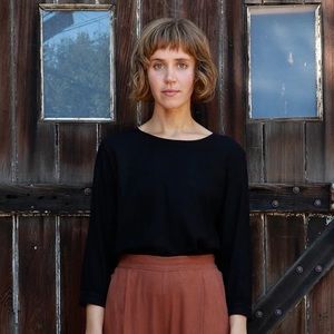 Me & Arrow Cuff Sleeve Blouse